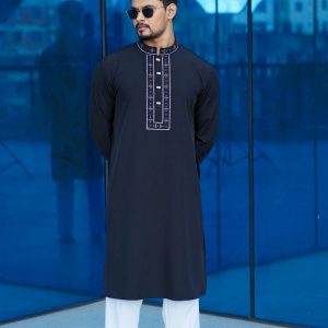 Premium Panjabi  Black Embroidered – Signature Collection