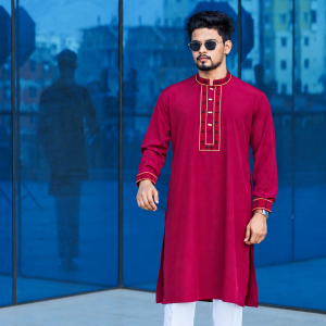 Premium Panjabi Royal Magenta/ Embroidered – Signature Collection